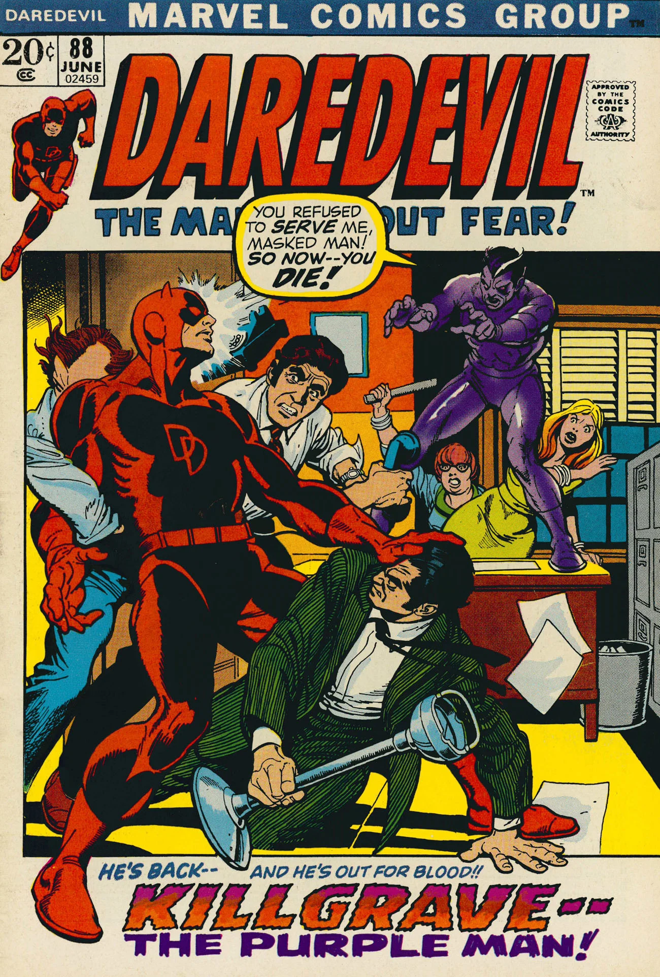 Daredevil (1964) #88, cover penciled by Gil Kane & inked by Ralph Reese.