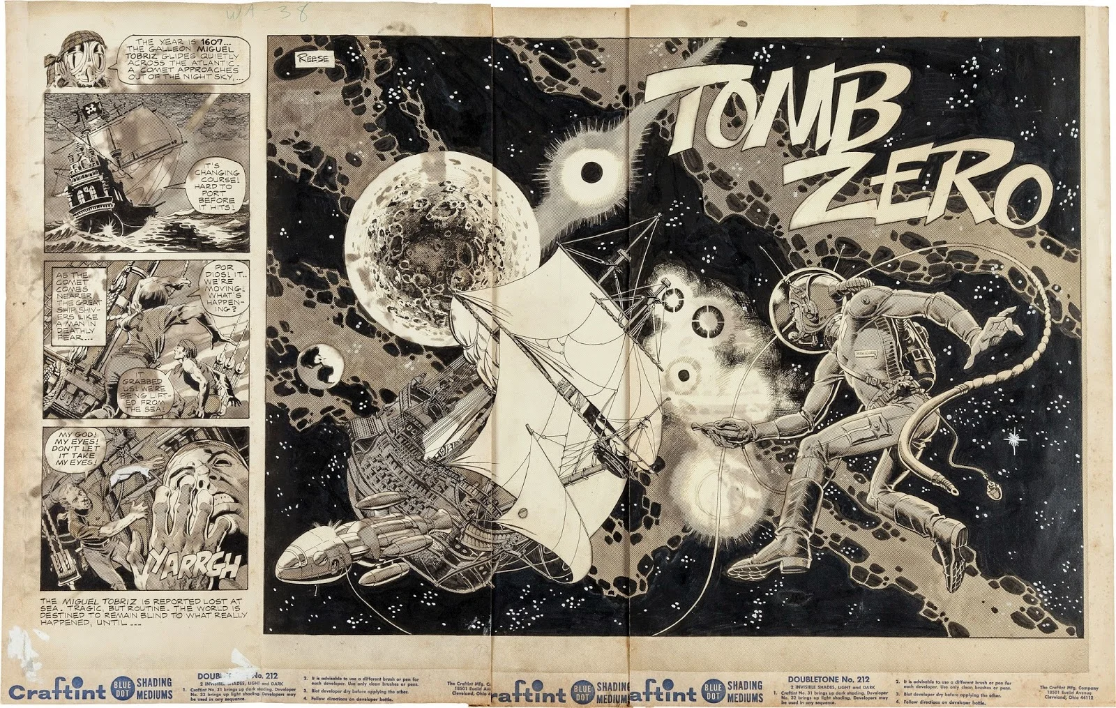 Ralph Reese art for an unpublished issue of Web of Horror.