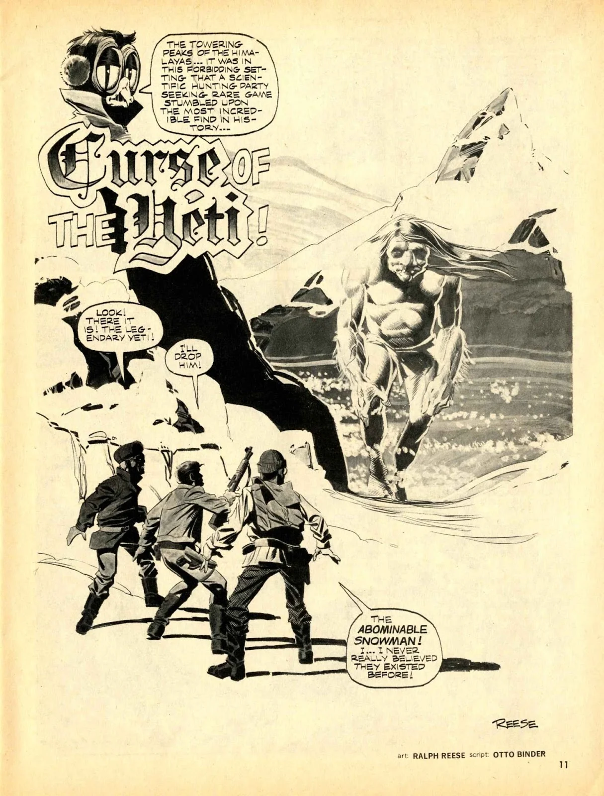 Web of Horror (1969) #3 pg11, written by Otto Binder with art from Ralph Reese.