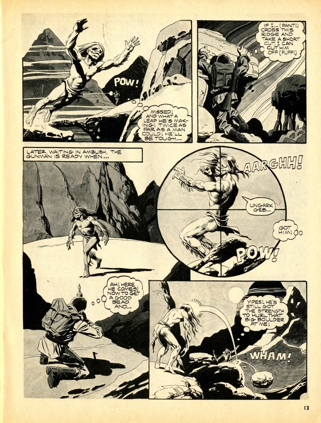 Web of Horror (1969) #3 pg13, written by Otto Binder with art from Ralph Reese.