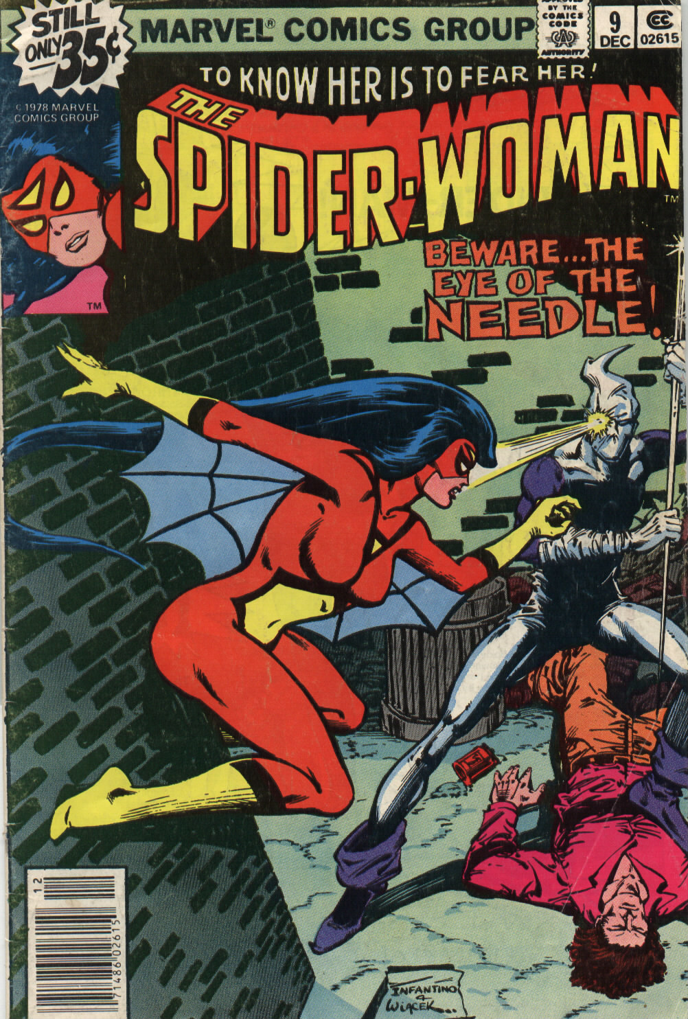 Spider-Woman (1978) #9, cover penciled by Carmine Infantino & inked by Bob Wiacek.
