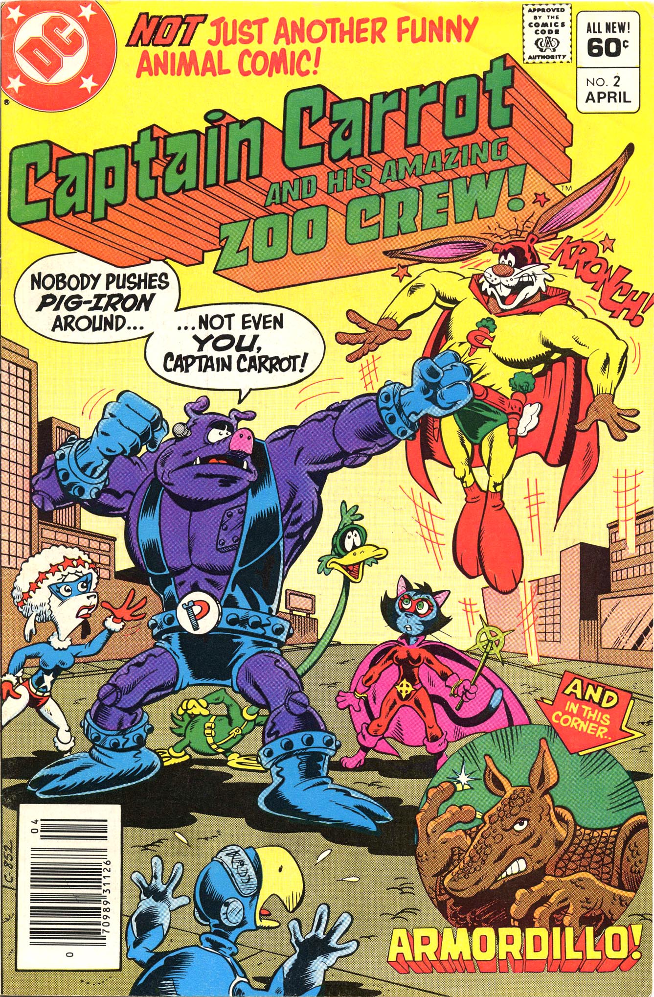 Captain Carrot and his Amazing Zoo Crew (1982) #2, cover penciled by Scott Shaw & inked by Bob Smith.