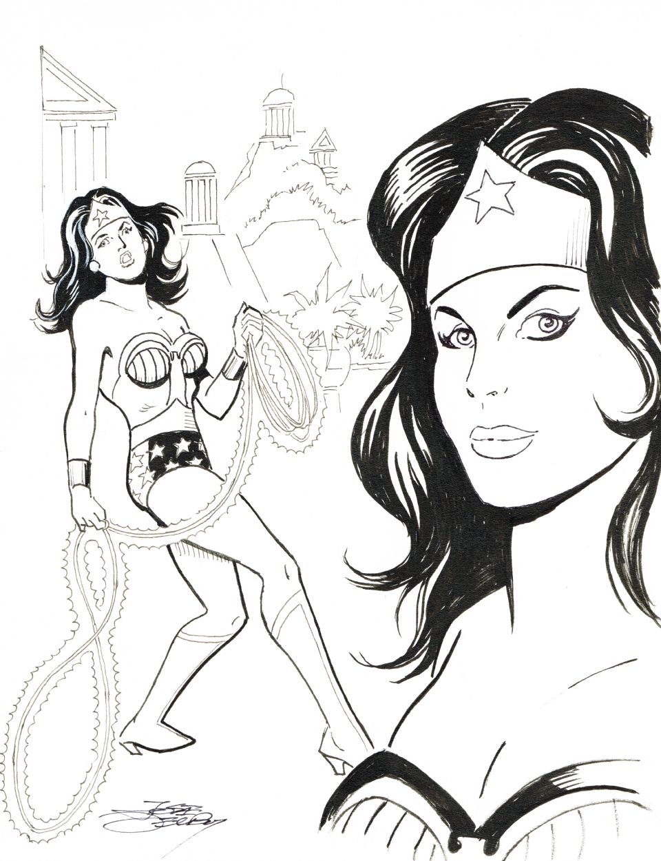 Wonder Woman commission by Jose Delbo.