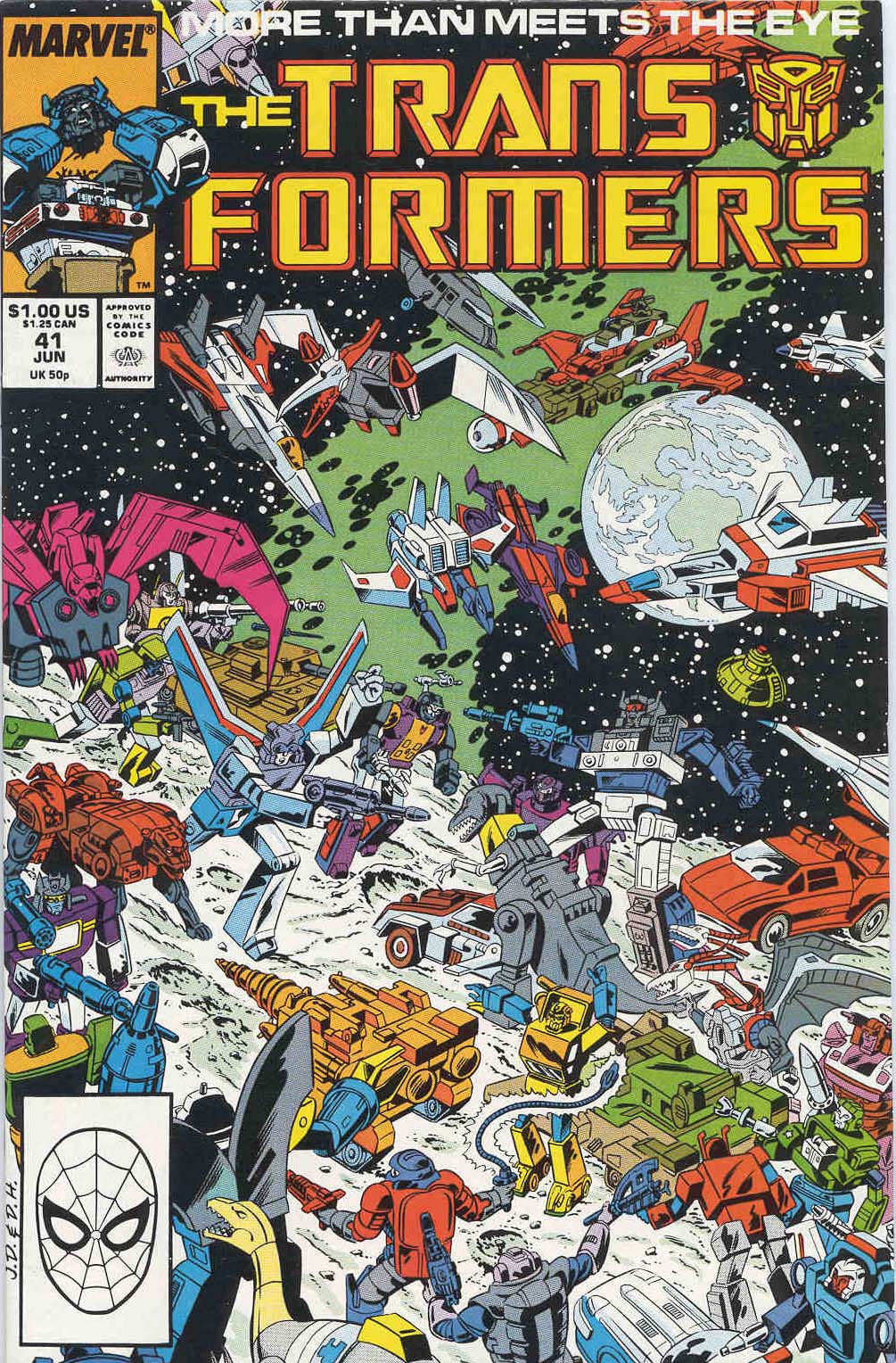 The Transformers (1984) #41, cover penciled by Jose Delbo & inked by Dave Hunt.