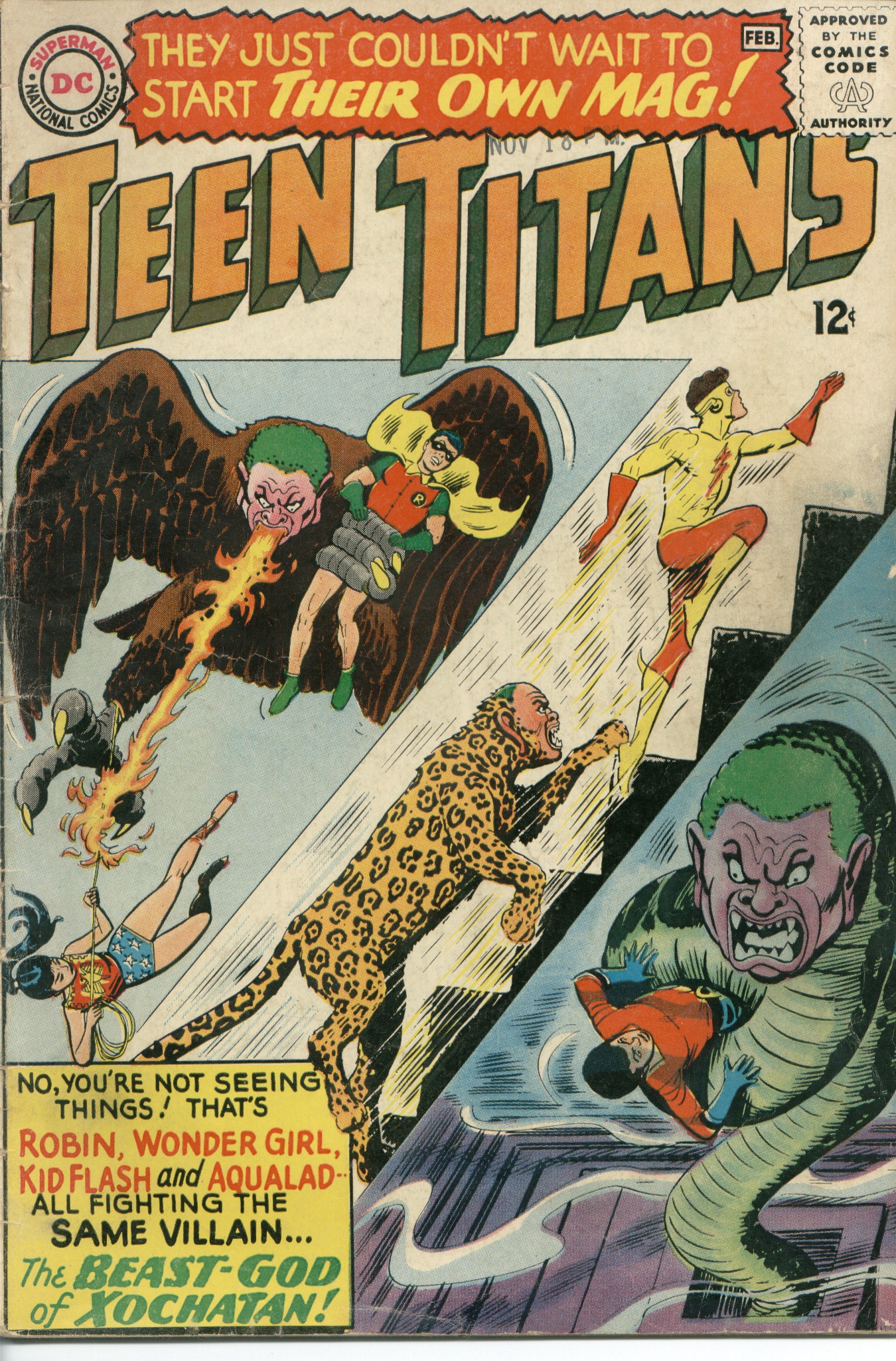 Teen Titans (1966) #1, cover by Nick Cardy.
