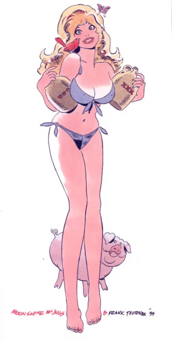Moonshine McJugs, drawn by Frank Thorne.
