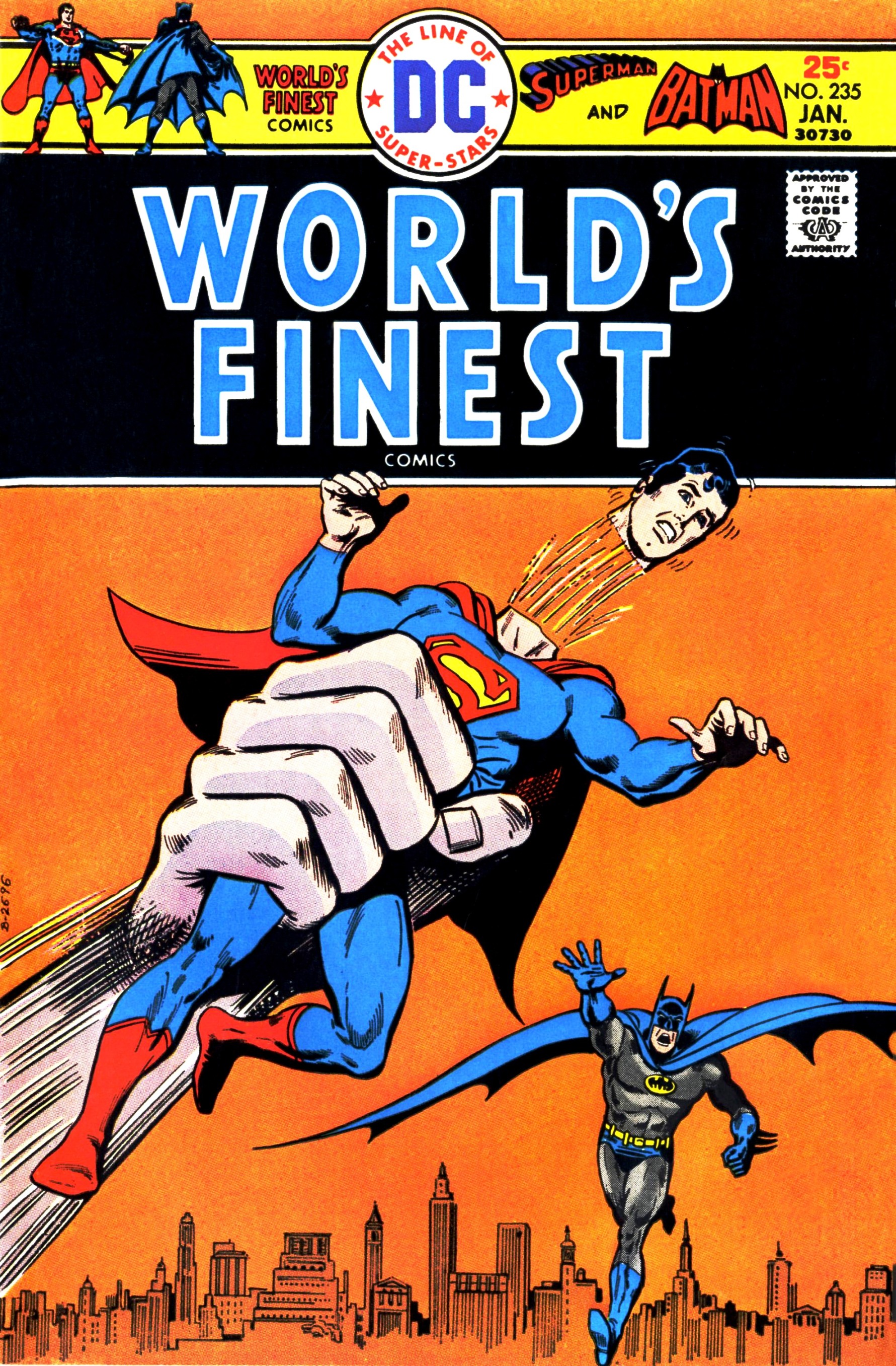 World's Finest Comics (1941) #235, cover penciled by Ernie Chan & inked by John Calnan.