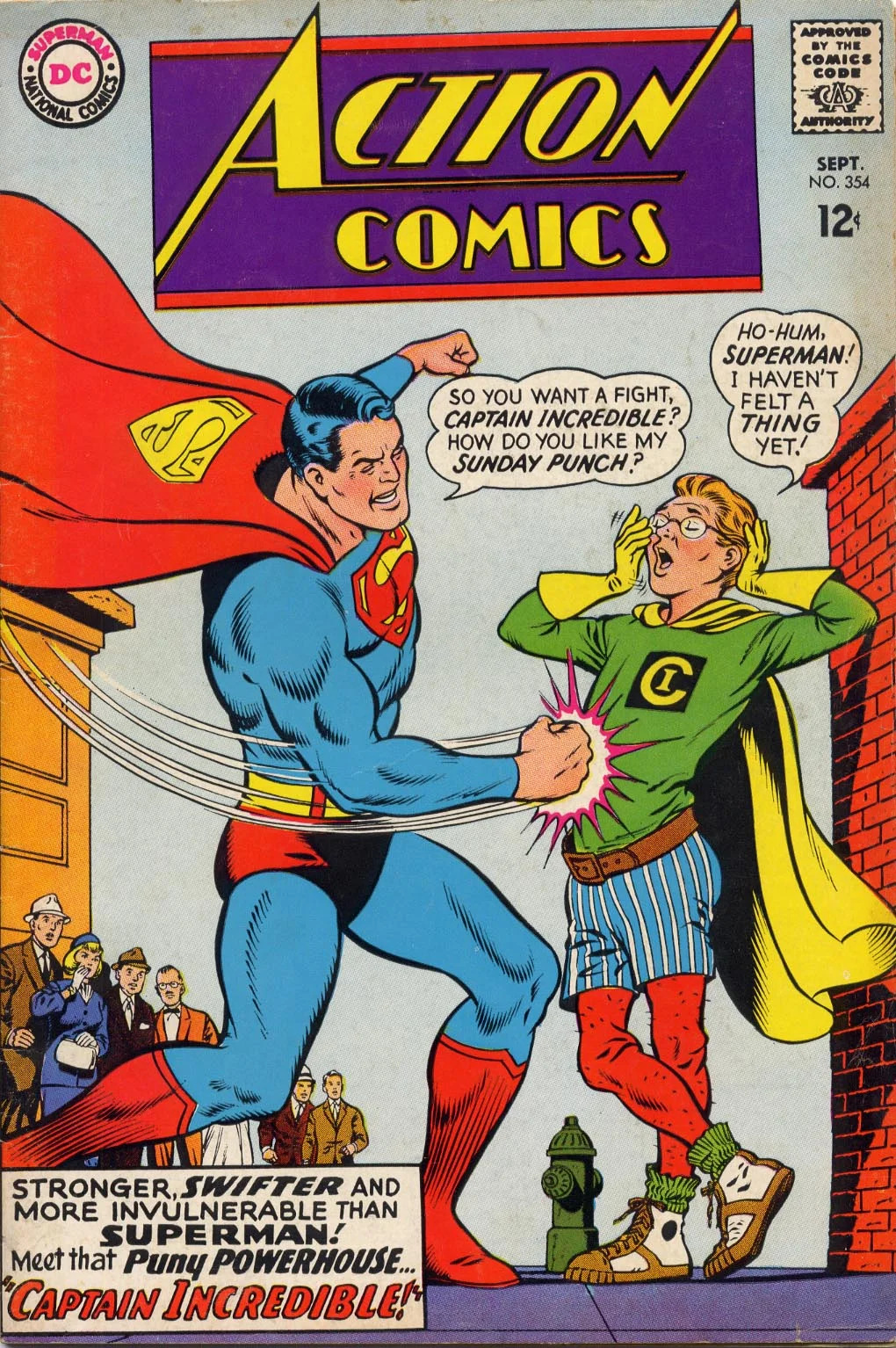 Action Comics (1938) #354, written by Cary Bates. Cover by Curt Swan.