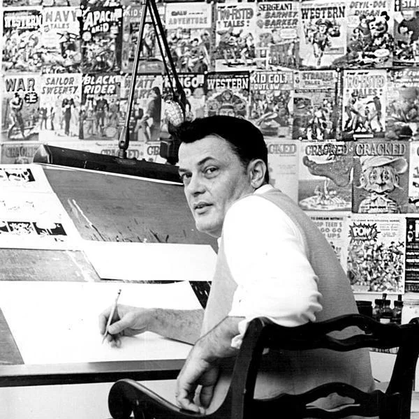 John Severin at his drawing table.