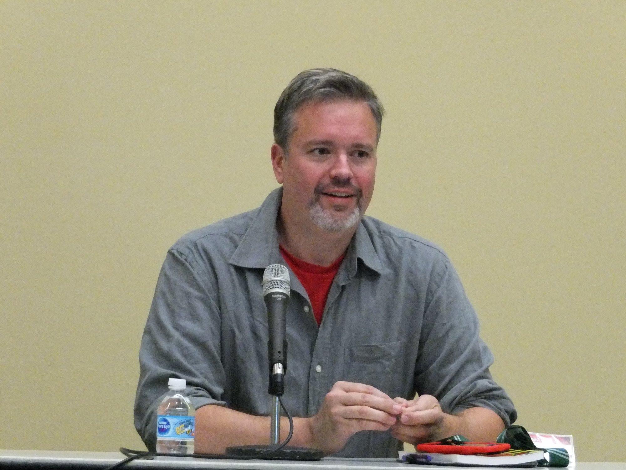 Thom Zahler at Baltimore Comic Con 2018.