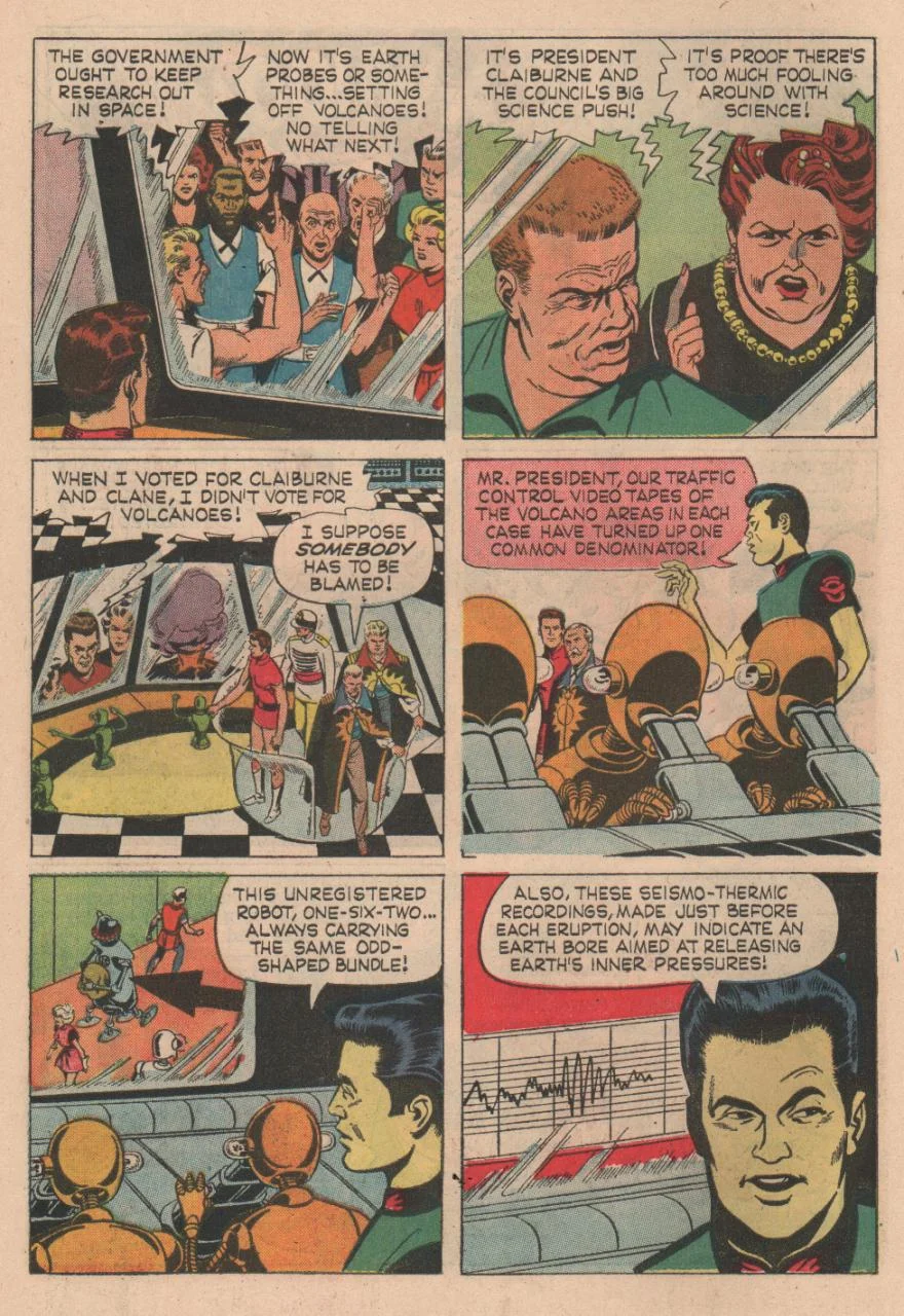 Magnus Robot Fighter (1963) #12 pg4, penciled by Russ Manning & inked by Mike Royer.