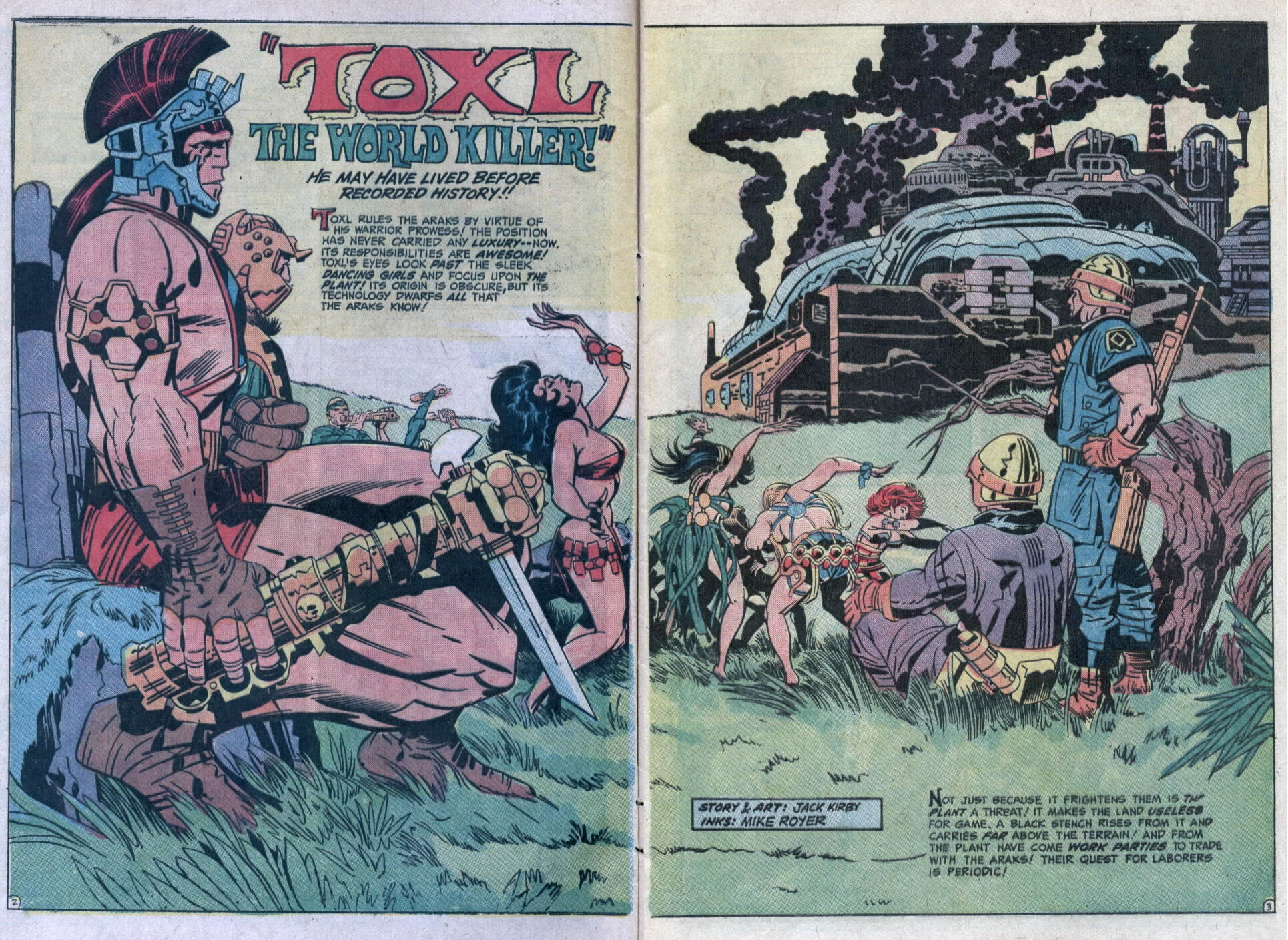 Weird Mystery Tales (1972) #2 pg2-3, penciled by Jack Kirby & inked by Mike Royer.