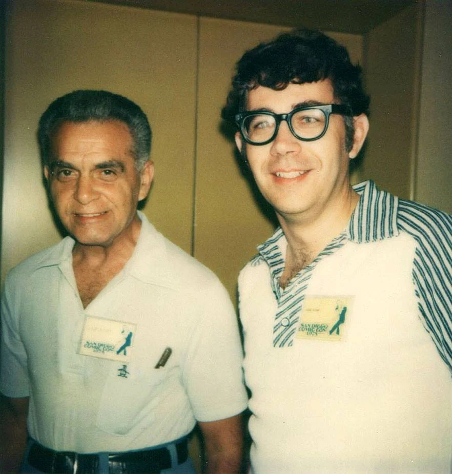 Jack Kirby & Mike Royer at SDCC 1975.