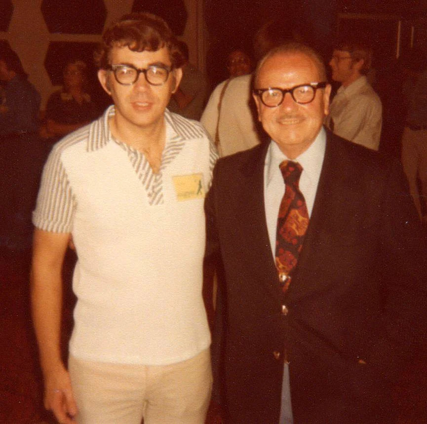 Mike Royer with Burne Hogarth at the 1978 Inkpot Awards.