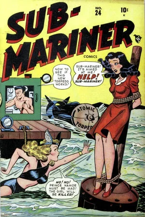 Sub-Mariner Comics (1941) #24, cover by Ken Bald.