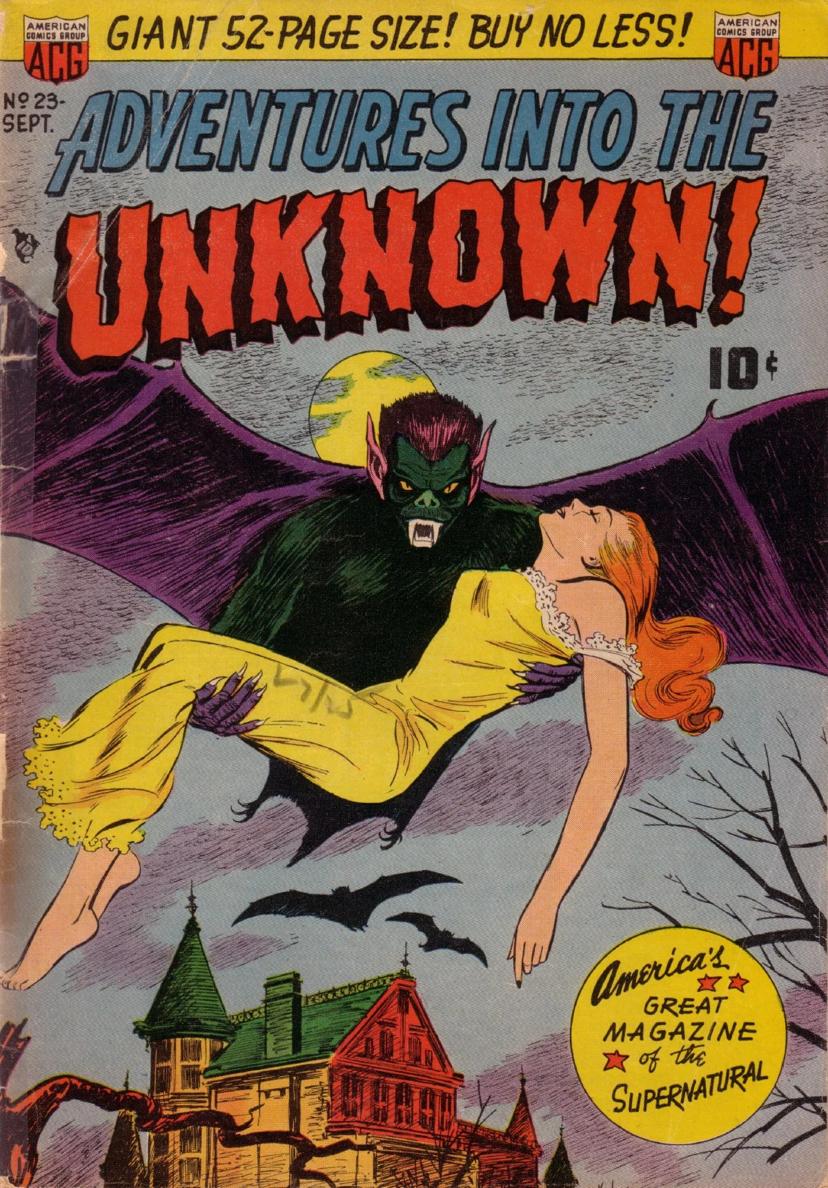 Adventures Into the Unknown (1948) #23, cover by Ken Bald.