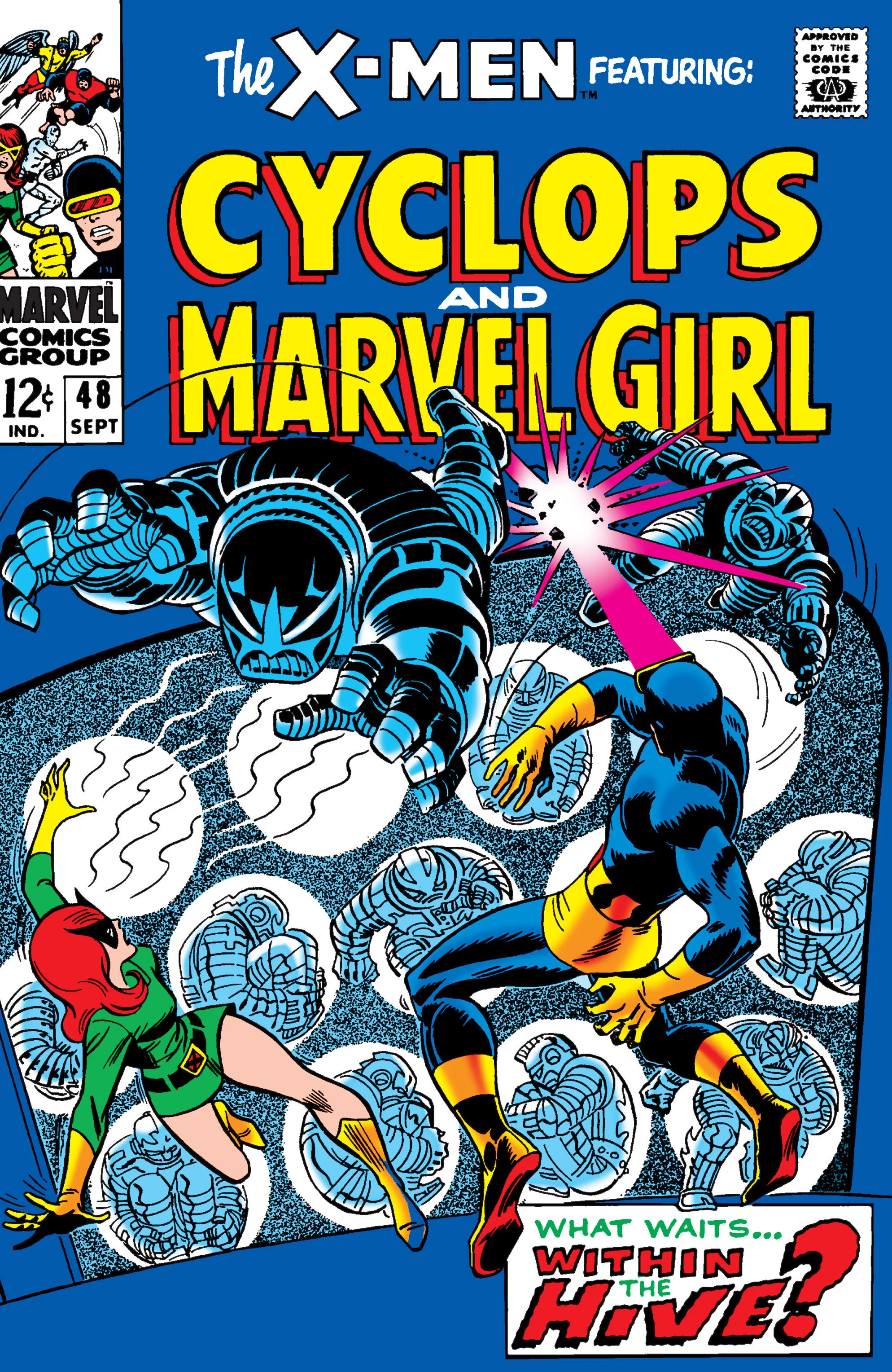 X-Men (1963) #48, cover penciled by Sal Buscema & inked by John Romita Sr.