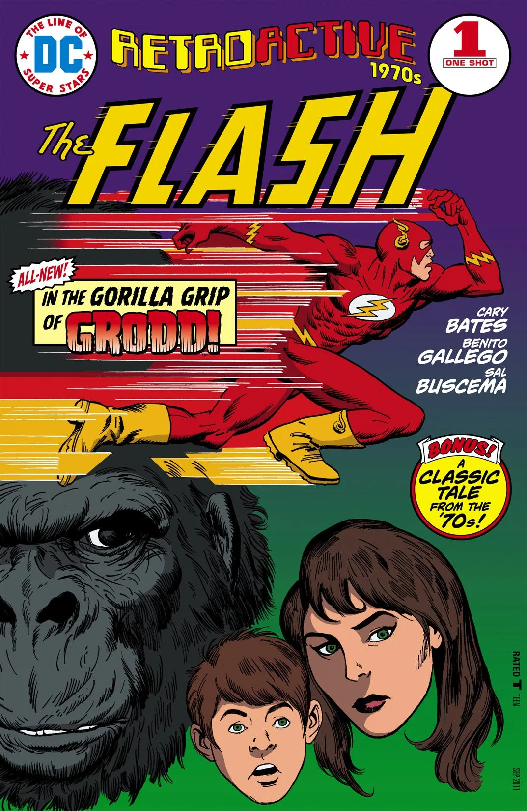 DC Retroactive Flash The '70s (2011) #1, cover penciled by Benito Gallego & inked by Sal Buscema.