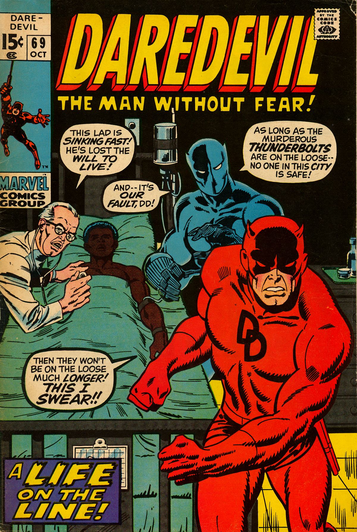Daredevil (1964) #69, cover by Sal Buscema.