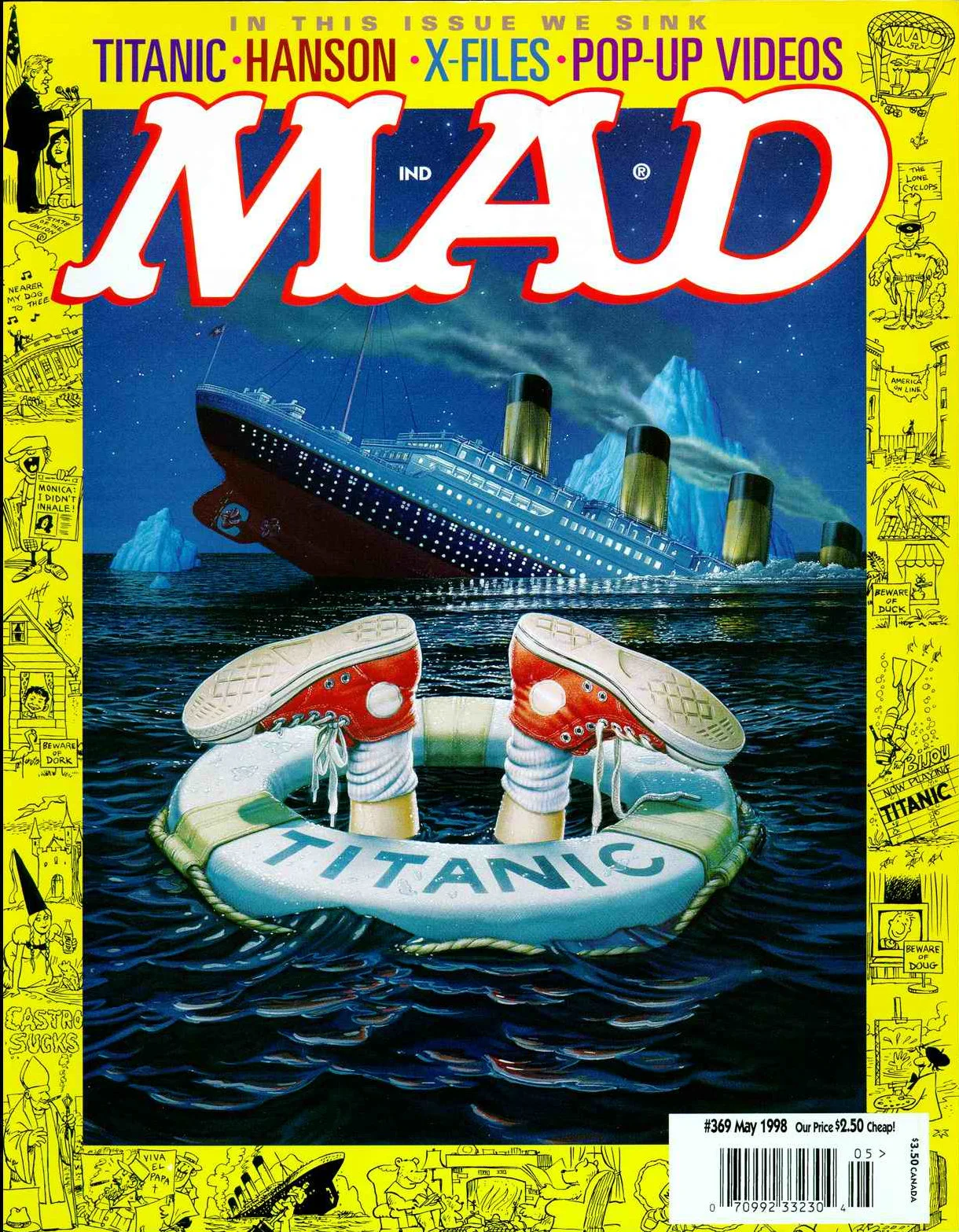 Mad Magazine (1952) #369, cover penciled by Mick McGinty & inked by Angelo Torres.