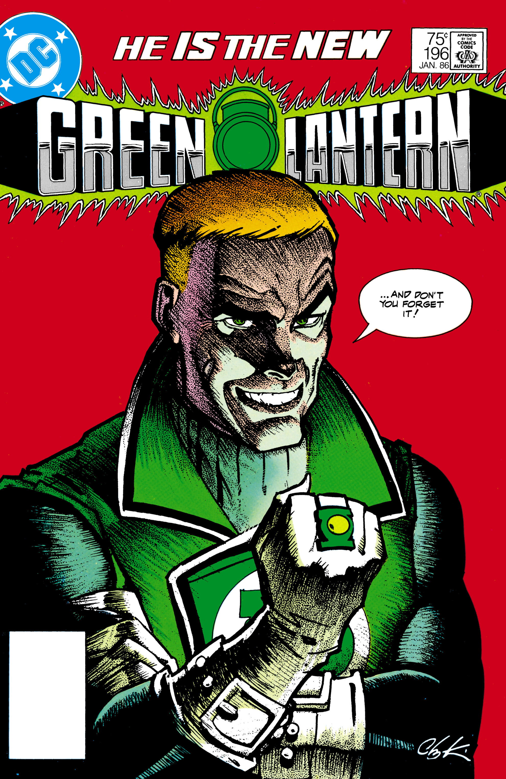 Green Lantern (1960) #196, cover by Howard Chaykin.