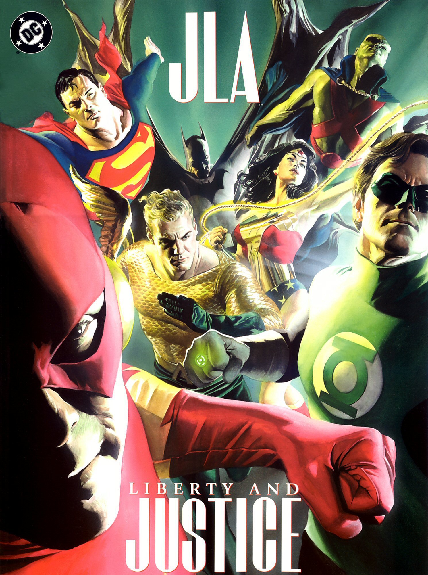 JLA: Liberty and Justice (2003) #1, cover by Alex Ross.