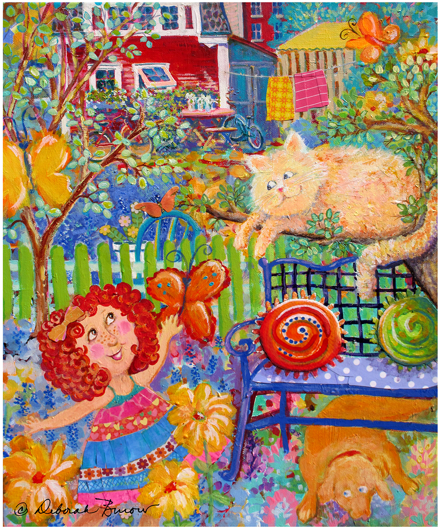 Storybook Girl and Cat