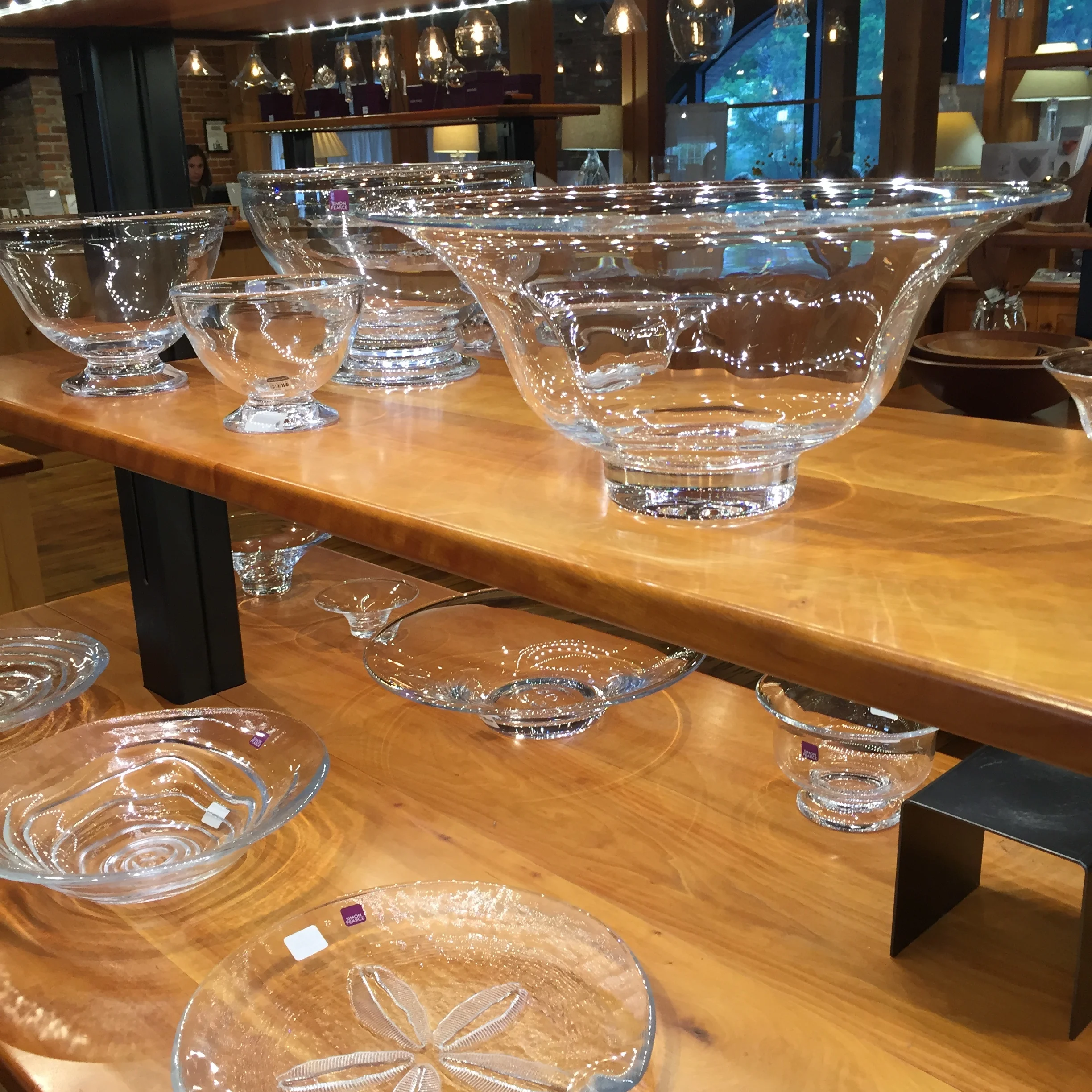 Watched the glass blowers create these products.