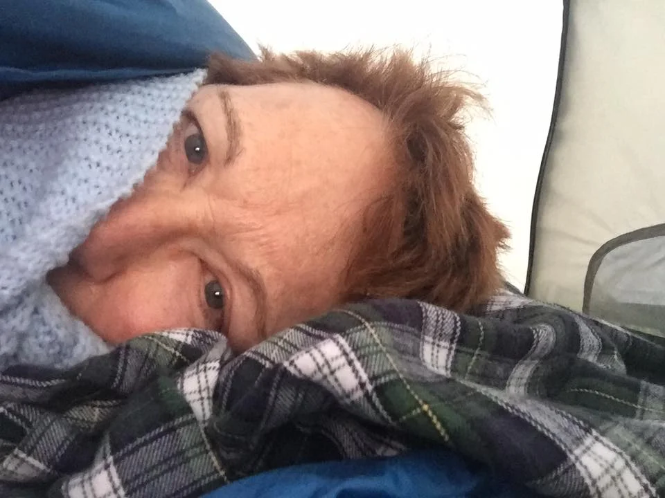 Day begins at 48 degrees. Silly as it seems, the tent feels warmer.