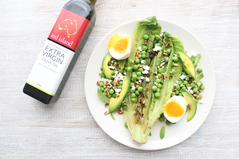 Grilled Cos with Peas and Eggs — Body Good Food