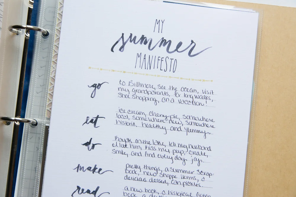 #LittleSummerJOY | Free Class/Challenge by LittlePaperProjects.com - Week 1