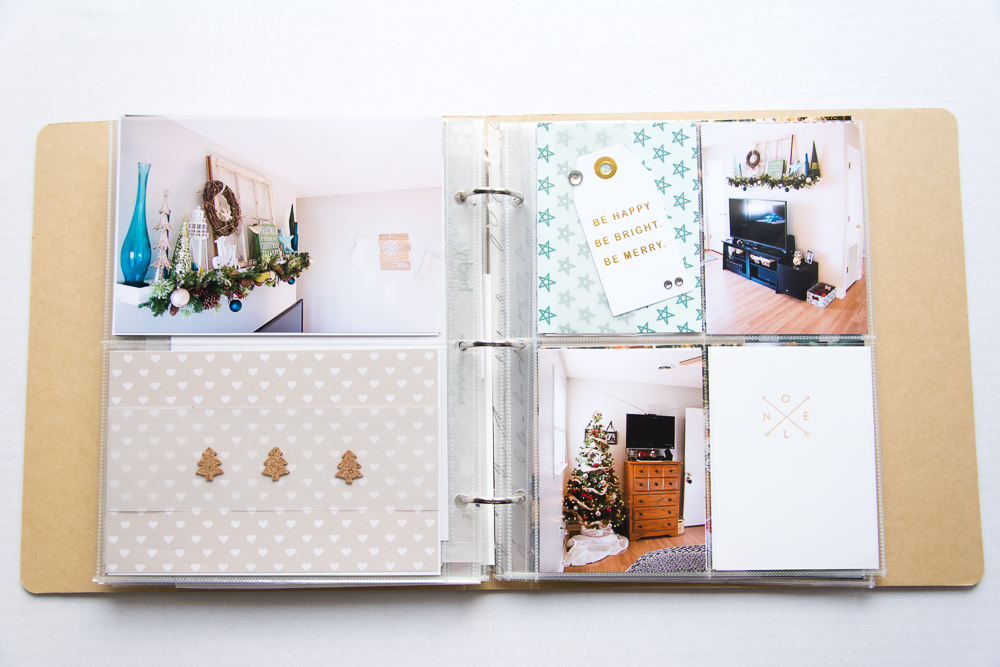  2015 December Daily® | A 6x8 Pocket Page Holiday pocket page scrapbook by Turquoise Avenue. Visit the post for a link to all products used! Noel Journal Card by One Little Bird and cork stickers by Turquoise Avenue 
