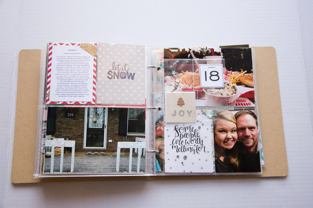  2015 December Daily® | A 6x8 Pocket Page Holiday pocket page scrapbook by Turquoise Avenue. Visit the post for a link to all products used! 
