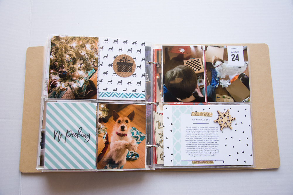  2015 December Daily® | A 6x8 Pocket Page Holiday pocket page scrapbook by Turquoise Avenue. Visit the post for a link to all products used! 