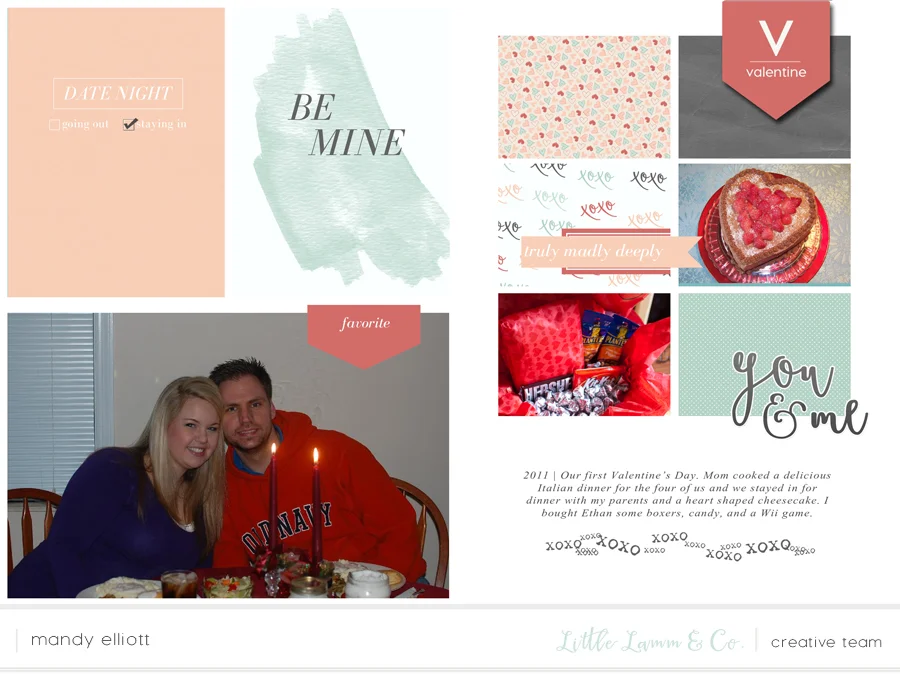 6x8 Digital Pocket Page Scrapbook Layouts feat. L'amore and Templates by Little Lamm & Co.  | Memory Keeping Monday