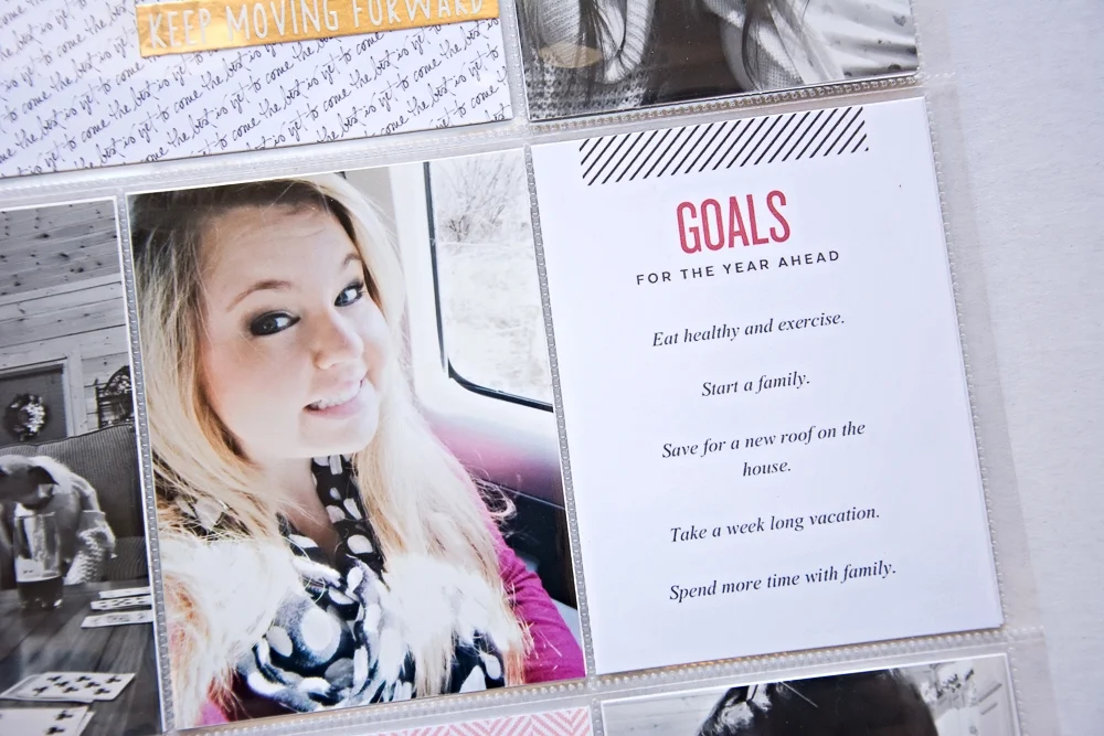 Hello 2016 | 9x12 Pocket Page Spread using Thrive by One Little Bird Designs