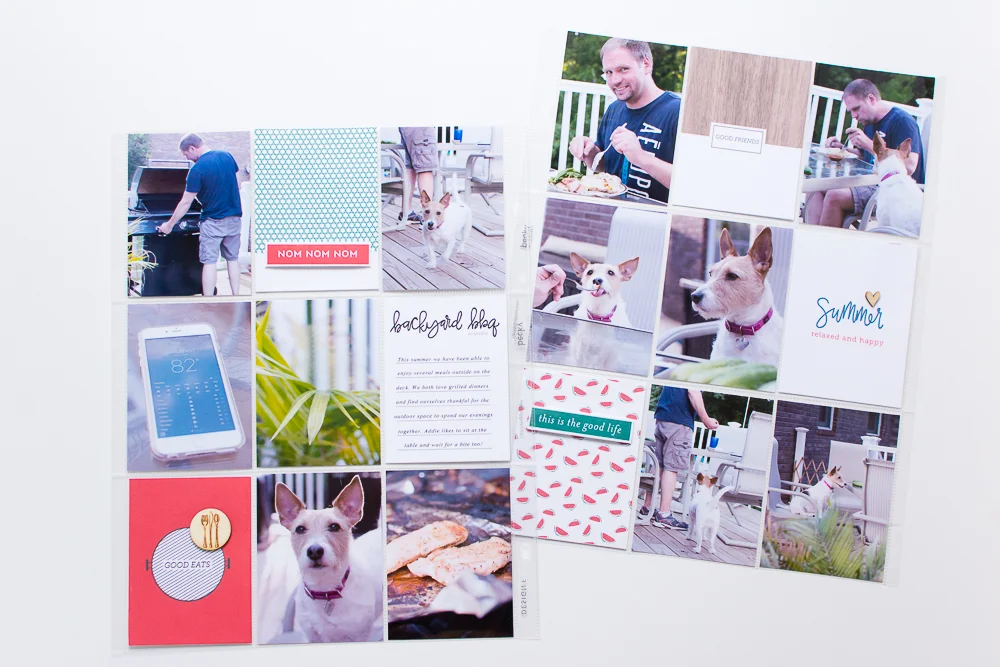Simple, Easy 9x12 Pocket Page Scrapbook Layout | Featuring Backyard BBQ by Paislee Press