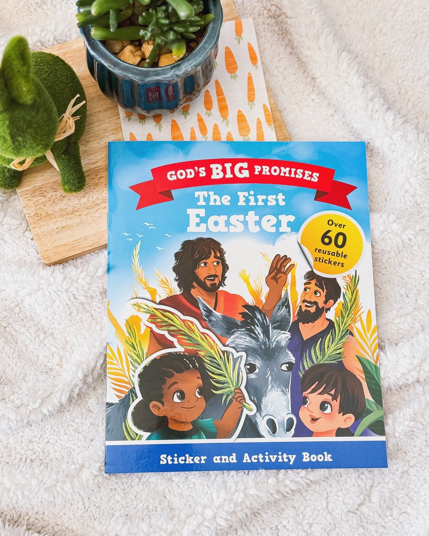 Happy Easter Week, friends! 🐰🥕✝️

Today, I have a great new activity book to share about for your kids. We are using this book between Palm Sunday and Easter to help reinforce the Bible truths my Kindergartner is learning during the Easter week. Th