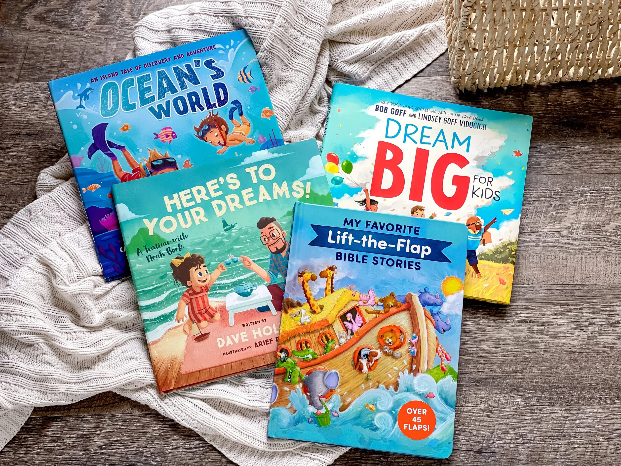 Introducing New Children's Books from Thomas Nelson, including Dream Big for Kids by Bob Goff and Lindsey Goff Viducich, Ocean's World by Carlos and Alexa Penavega plus a Lift-the-Flap Bible Storybook