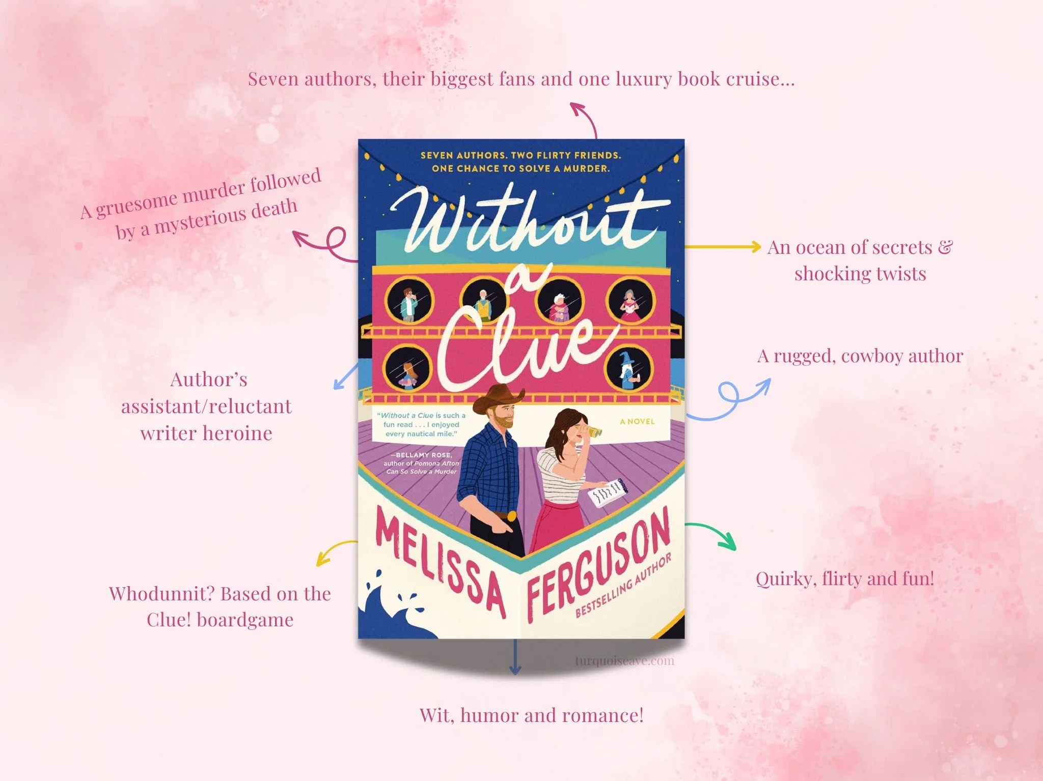 Without a Clue Melissa Ferguson Cozy Mystery Romance Novel Whodunnit