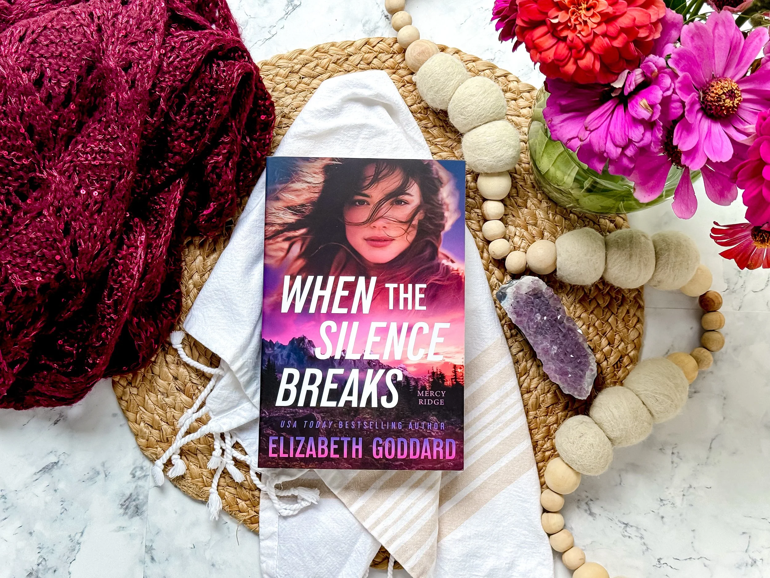 Wind Woman Purple Pink Book Cover Art Pacific Northwest Romantic Suspense Mountains