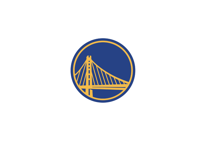 Golden Gate Bridge logo with a blue background and gold outline of the bridge inside a circle.