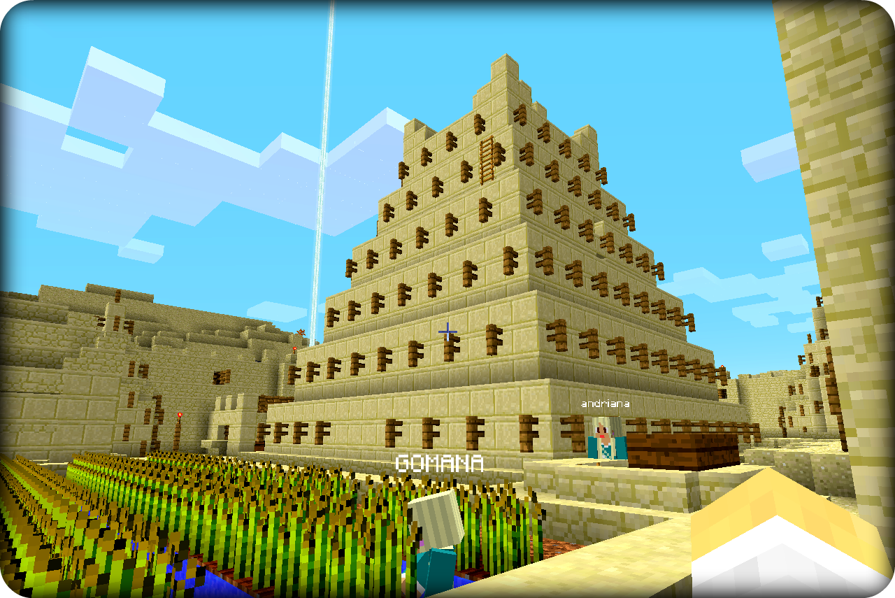1st Graders Gomana and Andriana explore ancient lands with MinecraftEdu's World of Humanities