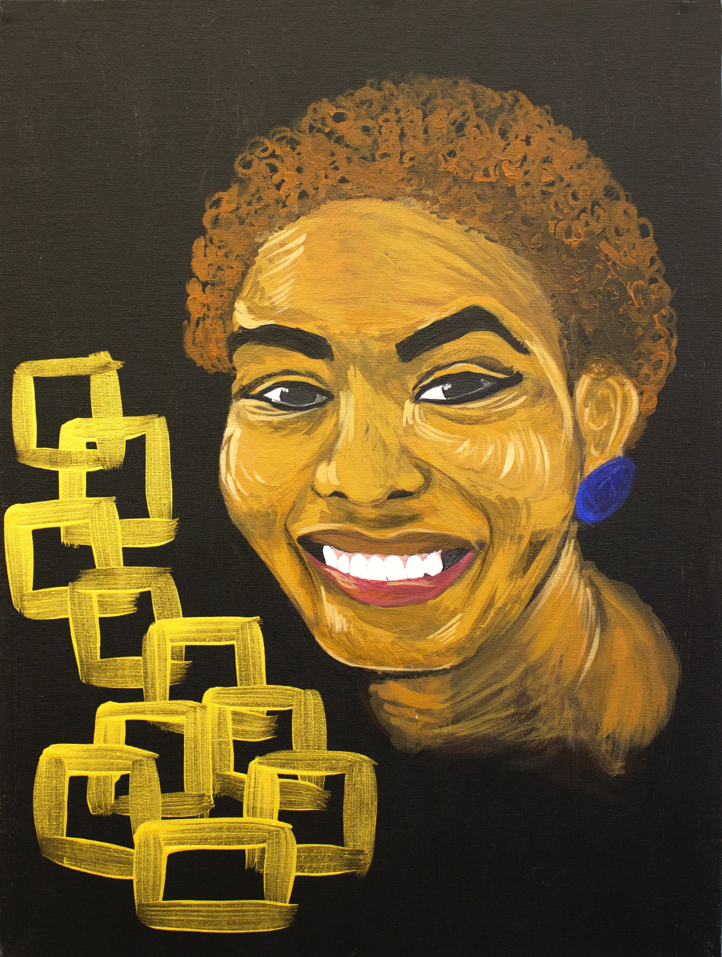More Than Black (Porsalin) 2012, acrylic on canvas, 18in x 24in 