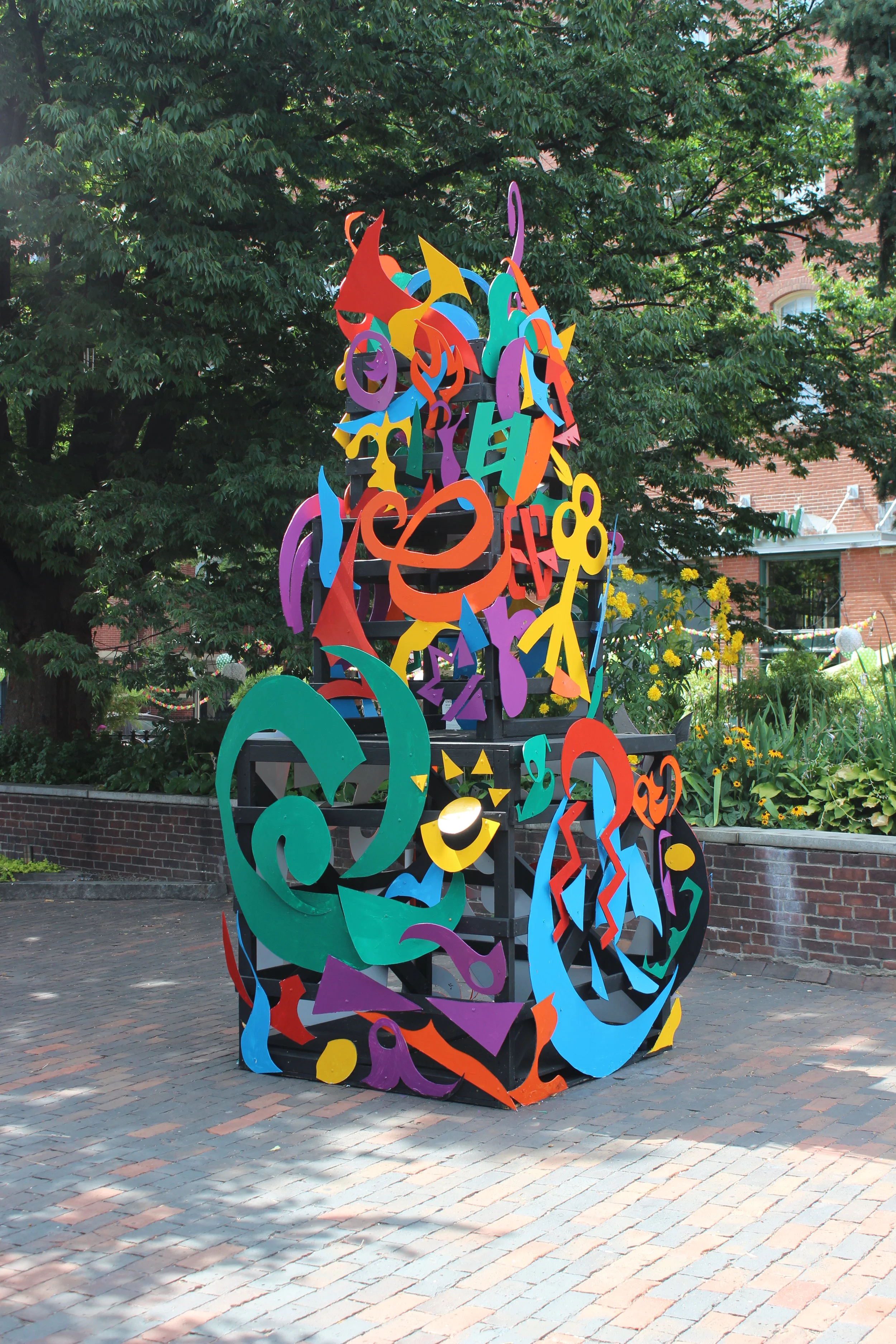 EMERGENCE, 2016, painted alumalite on wood, 11ft x 5ft
