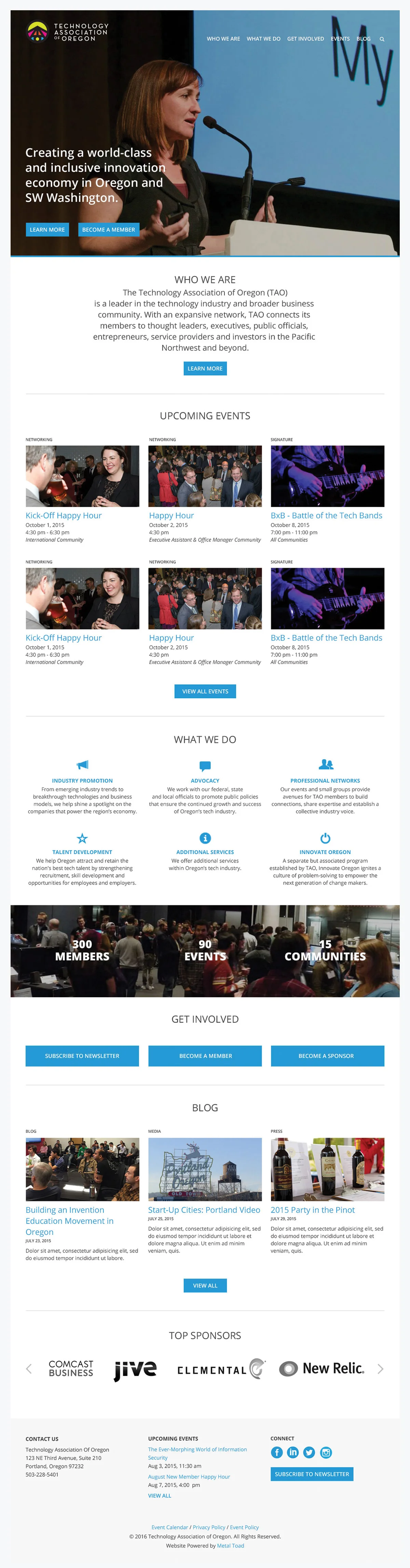 Technology Association of Oregon — Gelster Design