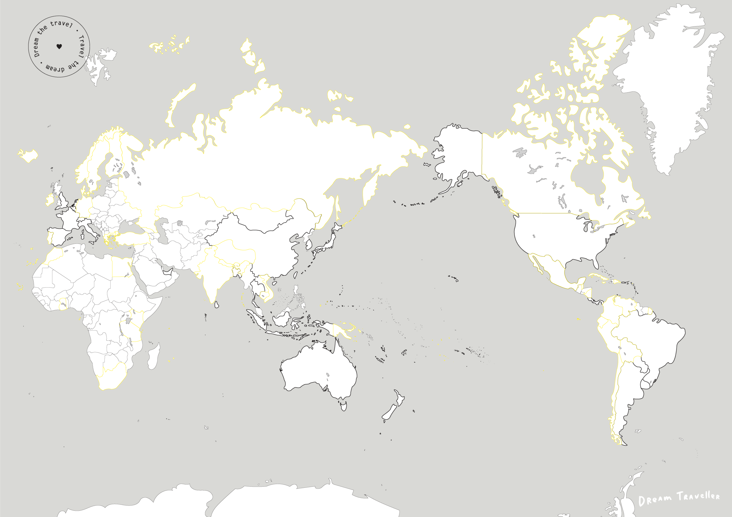Combo 1 : Country Outlines + Country Outlines