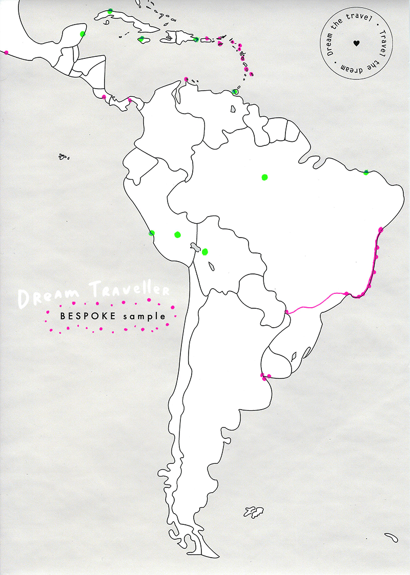 e.g. Neon Pink/Green dots. 