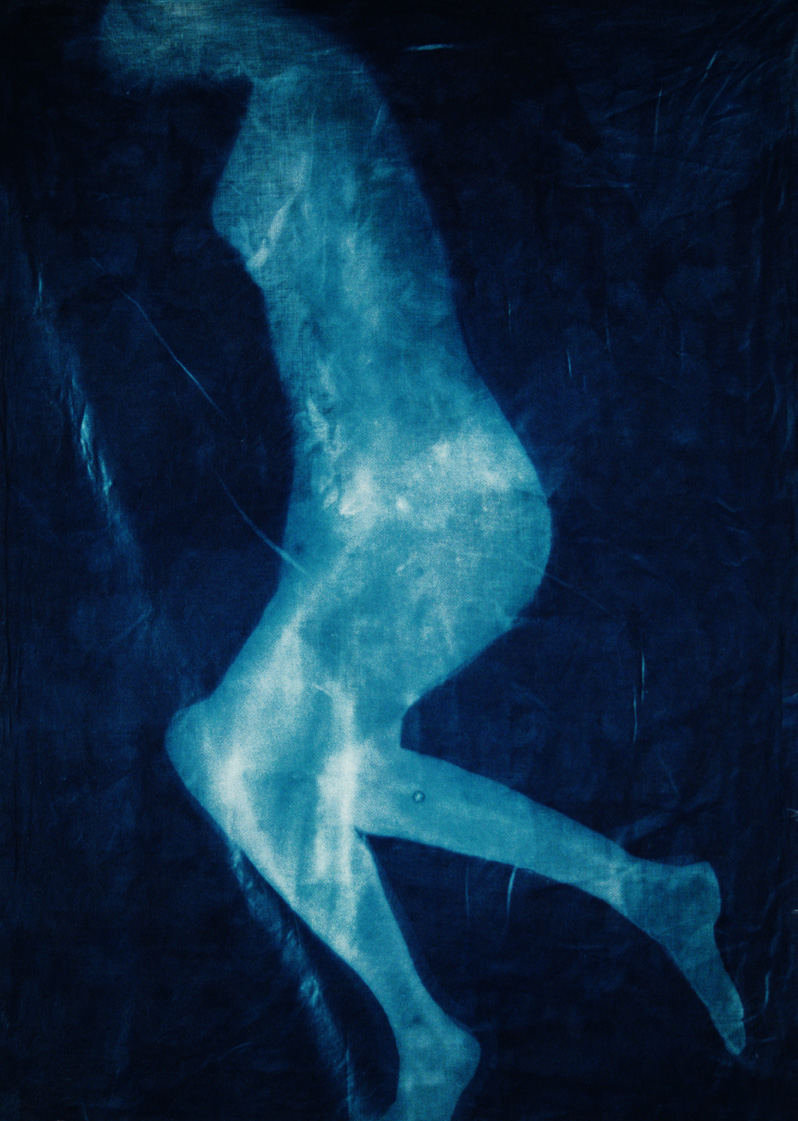 Cyanotypes on fabric