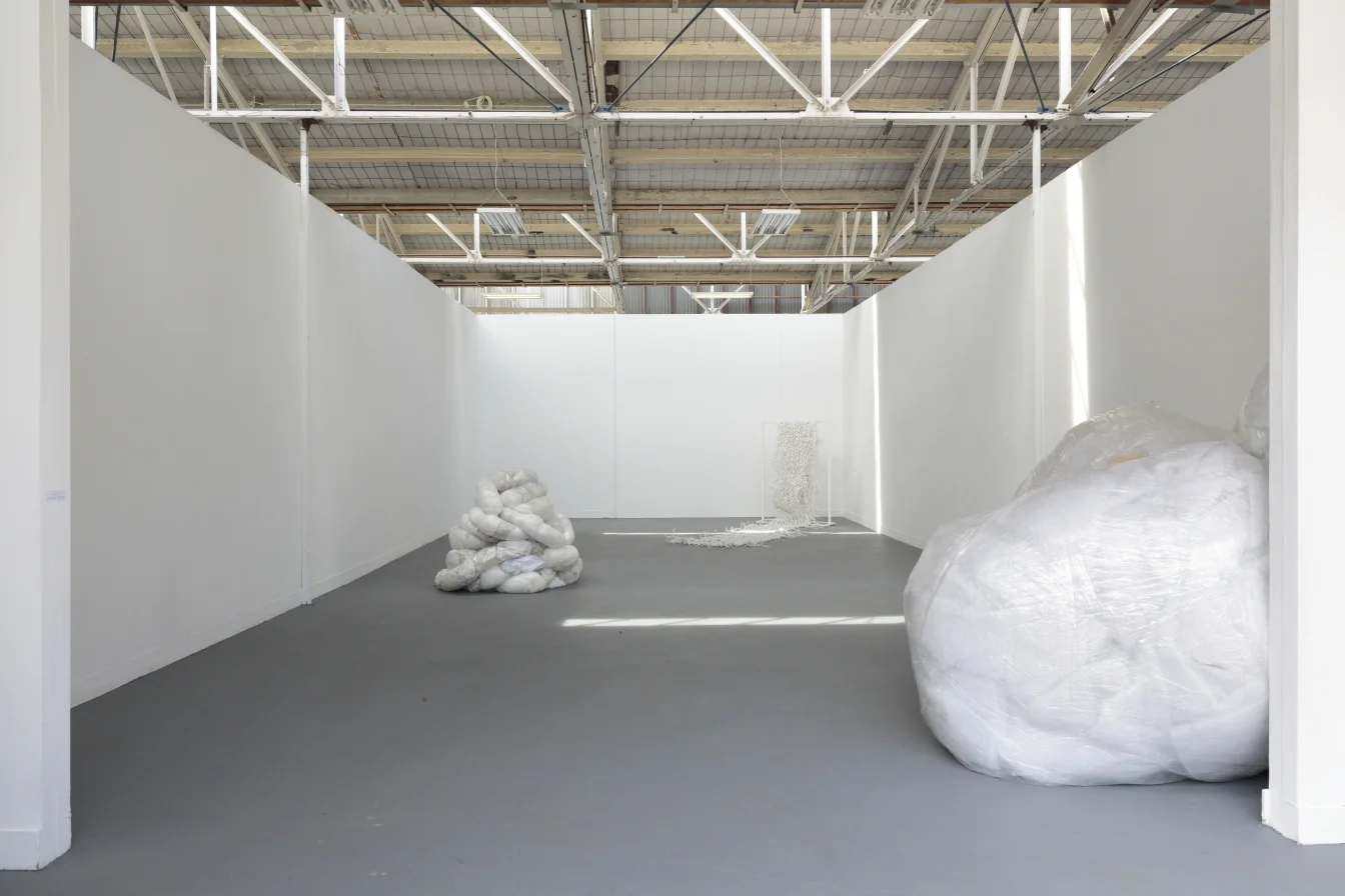 Accretions in white after Eva Hesse